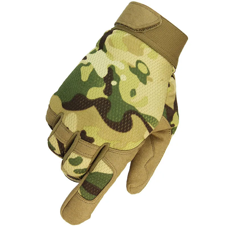 Type2 Camo Мужские перчатки зимние тактические перчатки с полным пальцем армейские военные жесткие перчатки с защитой суставов Пейнтбол страйкбол стрельба боевые велосипедные перчатки - Цвет: Type2 Camo