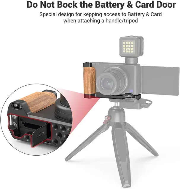 SmallRig 木製グリップ Amazon | SmallRig 木製ハンドルグリップ ウッドグリップ 左右