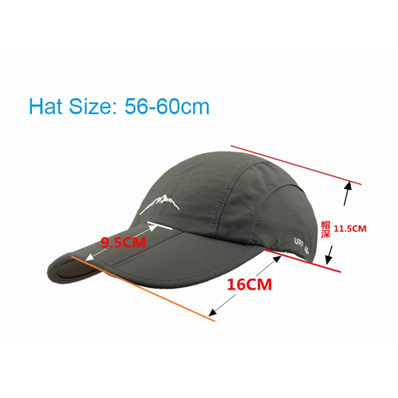 Sports caps Baseball hat Waterproof Outdoor Sport Baseball Cap Unisex Spring Summer Quick Drying Hat Breathable Cap Foldable Cycling hat Sun Protection