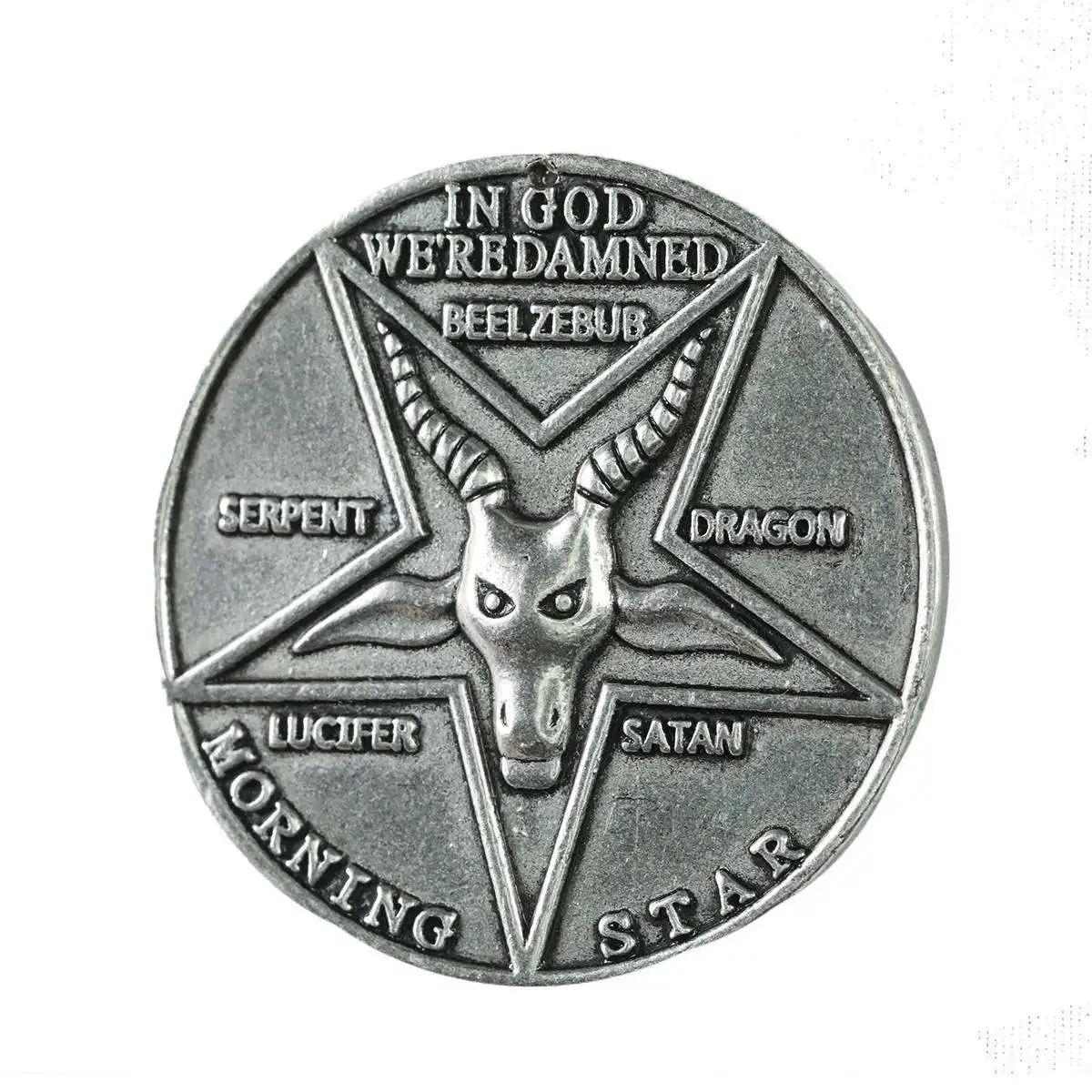 Silver XCOSER Lucifer пятиконечная монета серебро и золото монета высокое качество бренд распродажа аксессуары для косплея Фильм Костюм Опора для фанатов - Цвет: Silver