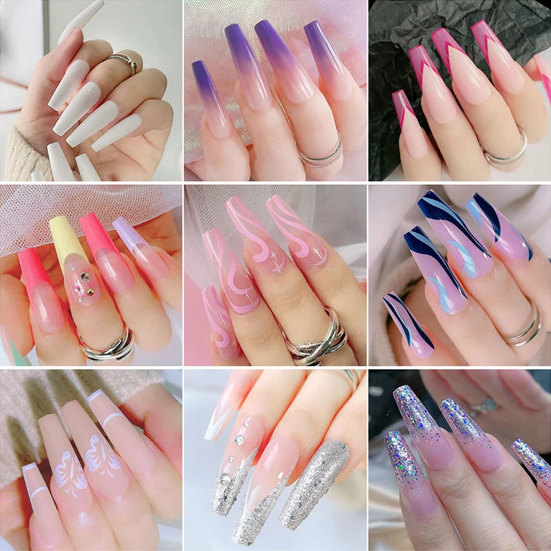 With the sophisticated combination of color tones, you can create your unique and special nail style for any occasions. Take a look at the image and start trying now!