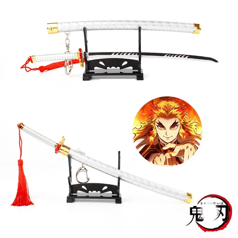 Новинка клинок Demon Slayer призрак брелок для ключей дверь уголь нож Jielang цепочка с