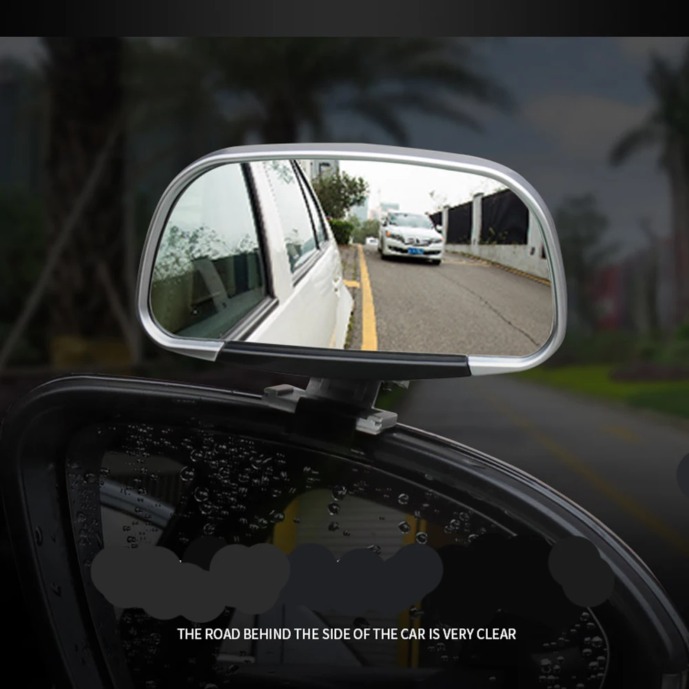2pcs Vehicle Universal Wide Angle RearView Mirrors Car Side Blindspot Blind Spot Mirror Square SideView Flat Mirror