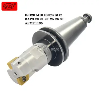 

Kit ISO20 M10 ISO25 M12 lock milling tool holder BAP3 20 21 2T 25 26 3T tool head suitable for high quality APMT1135PDER CNC ins