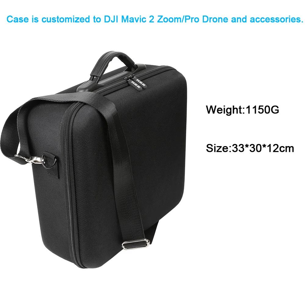 RC GearPro Waterproof Carrying Case for DJI Mavic 2 Zoom/Pro Drone Body and Remote Controller Portable Transmitter Bag Hardshell Housing Storage Bag 