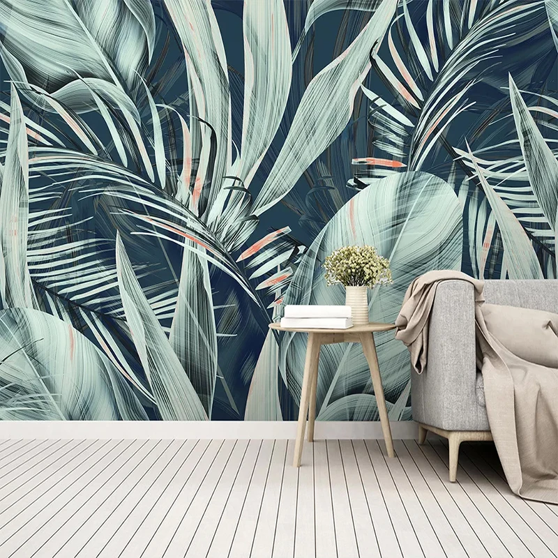 

Drop Shipping Custom Mural Tropical Rainforest Banana Leaf Coconut Tree 3D Photo Wallpaper Kitchen Restaurant Decoration