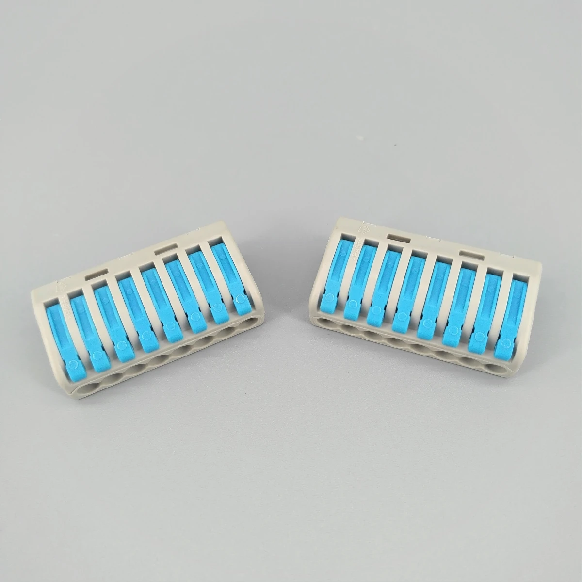 Blue 10 шт. PCT-218 8 Pin Универсальный Компактный проводной разъем проводник клеммный блок с рычагом с разным цветом - Цвет: Blue