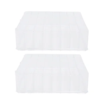 

2PCS Large Capacity 8 Slots Transparent Makeup Storage Box Lipsticks Rack Plastic Cosmetic Display Stand for Women