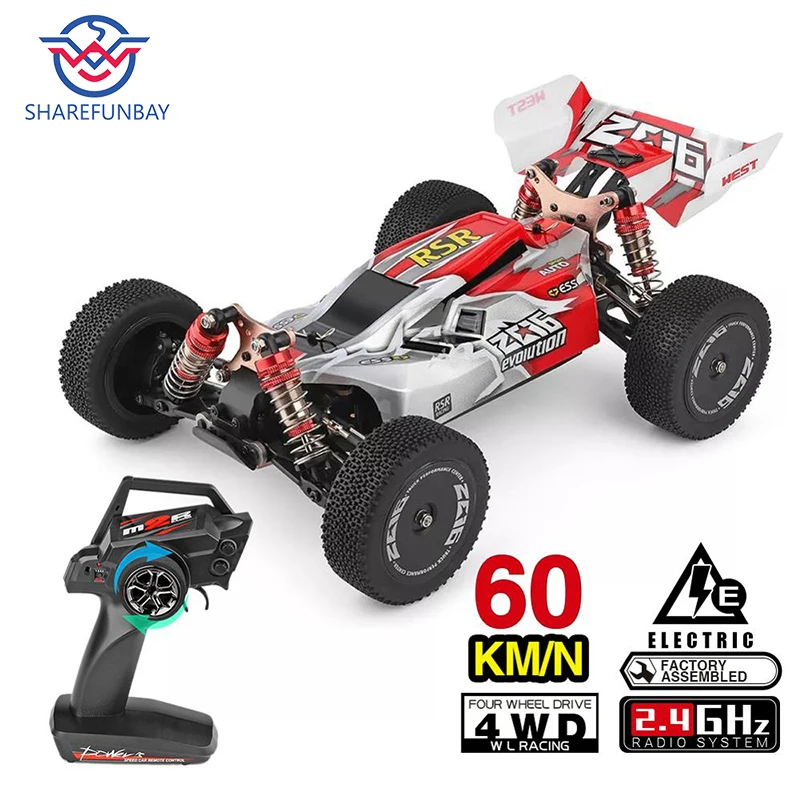Высокая скорость 60 км/ч Wltoys 144001 гоночный Радиоуправляемый автомобиль модели 1/14 2 4