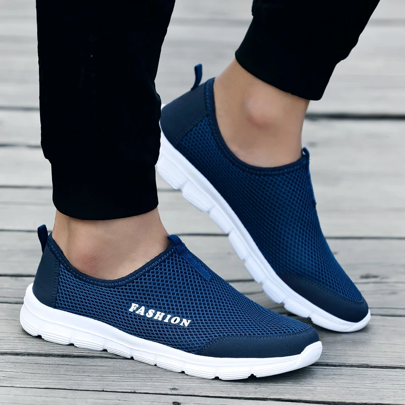36-47Summer Breathable Comfortable Mesh Male Running Shoes Lover's Trainers Walking Outdoor Sport Men/Women Lightweight Sneakers | Обувь