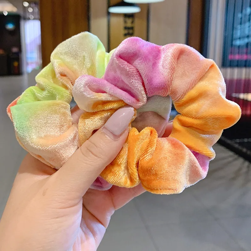

[Xwen] New Girls Sweet Color Large Intestine Hair Circle Female Lovely Horsetail Head Rope Simple Hair Accessories OH1829