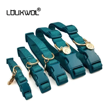 

Dog Collar Printed Pattern Nylon Walking Training Dog Leads Stock Running Dog Pet Collar Dog Accessories Small Large Dog Blue