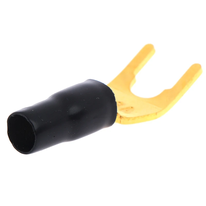 4 шт. Позолоченные тюнинговые вилки Banana Y Spade Plug Solderless Акустический кабель мощность терминалы Разъемы