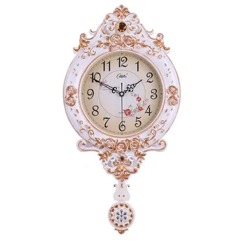 

Wall Clock Clock European Style Swing Clock Living Room Mute Clock Creative Personality Household Electronic Quartz Wall Clock