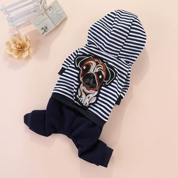

Pet Dog Clothes Cartoon Clothings Dogs Jumpsuits Super Small Clothing Cute Pets Embroidery Print Autumn Winter Cotton Ropa Perro