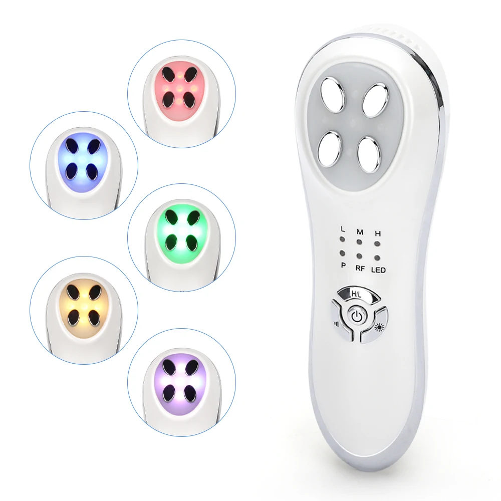 5 In 1 LED RF Photon Therapy Facial Skin Lifting Rejuvenation Vibration Device Machine EMS Ion Microcurrent Hot Cold Massager 5 In 1 LED RF Photon Therapy Facial Skin Lifting Rejuvenation Vibration Device Machine EMS Ion Microcurrent Hot Cold Massager