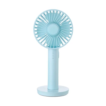 

2000Mah Rechargeable Handheld Fan 5 Gears Natural Wind Noiseless Usb Mini Fans Outdoors Air Cooling With Mirror Base