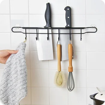 

Wrought iron kitchenware tool storage rack hook wall hanging knife rack kitchen rack wx8111108