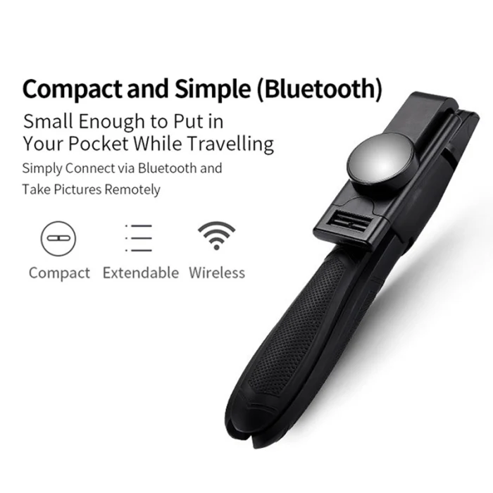 Handheld Extendable Tripod Monopod Phone Selfie Stick with Bluetooth Remote Shutter LHB99
