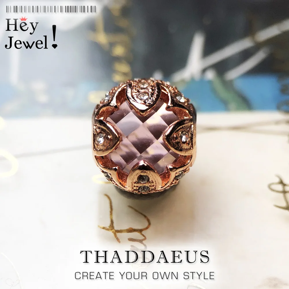 Бусины с розовым лотосом бусины цвета розового золота и стразы для браслета