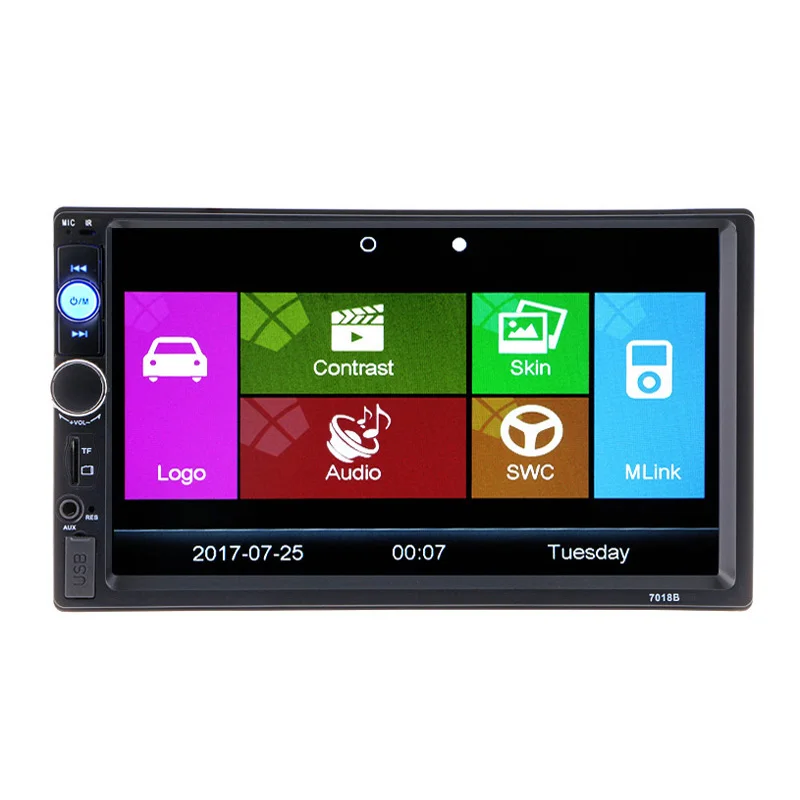 

Touch Screen Car Multimedia Video Player 2 Din 7'' HD Bluetooth Stereo Radio Audio FM MP3 MP4 MP5 USB AUX Adapter NO DVD