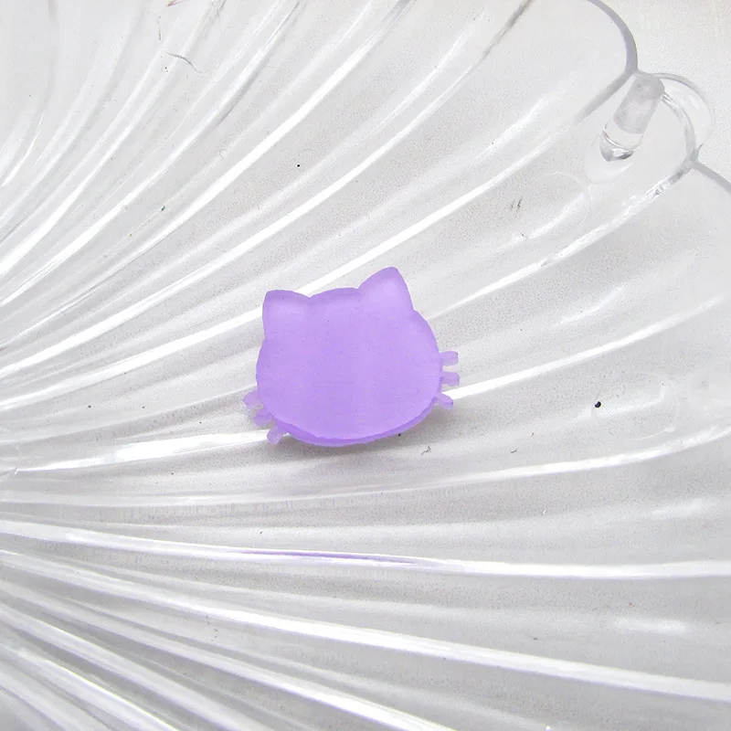 purple 32 шт./партия 2*1,5 см Акриловая голова кошки украшения ремесла Кабошоны Скрапбукинг для украшения Kawaii DIY аксессуары - Цвет: purple