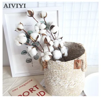 

10 Heads of Artificial Flowers and Cotton Branches Home Decor Party Decoration Artificial Dried Flowers Artificial Plants Branch