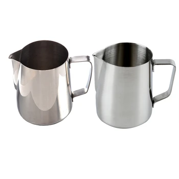 

2Pcs Kitchen Craft Coffee Garland Cup Latte Jug , Stainless Steel (600Ml&350Ml)