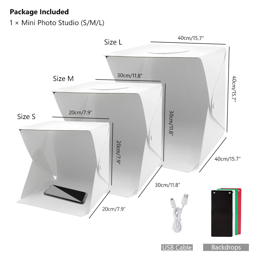 40x40x40 см светодиодный складной светильник, коробка для портативной фотосъемки, фотостудия, софтбокс, светильник яркости, коробка для цифровой зеркальной фотокамеры, настольная съемка