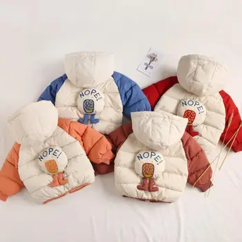 

Girls Down Parkas Winter Girl Warm Jackets Kid Fashion Thick Velvet Outerwear for Baby Boys Children Cute Cartoon Coat Clothes