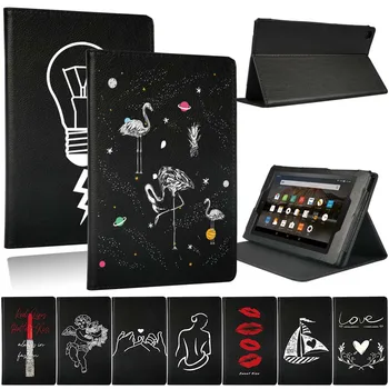 

Soft PU Leather Back Bracket Tablet Case for Amazon Fire 7(5th/7th/9th Gen)/HD 8(6th/7th/8th)/HD 10(5th/7th/9th) with Patterns