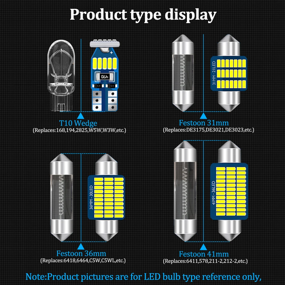 AENVTOL Vehicle LED Interior Lights Canbus For Mercedes Benz CLK W209 C209  W208 C208 A209 AMG 1998-2010 Car Accesssories Kits