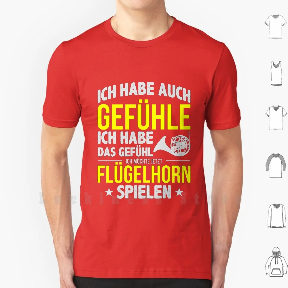 Flugelhorn Brass Instrument T Shirt 6xl Cotton Cool Tee Fluegelhorn German Wing Horn Flank | Мужская одежда