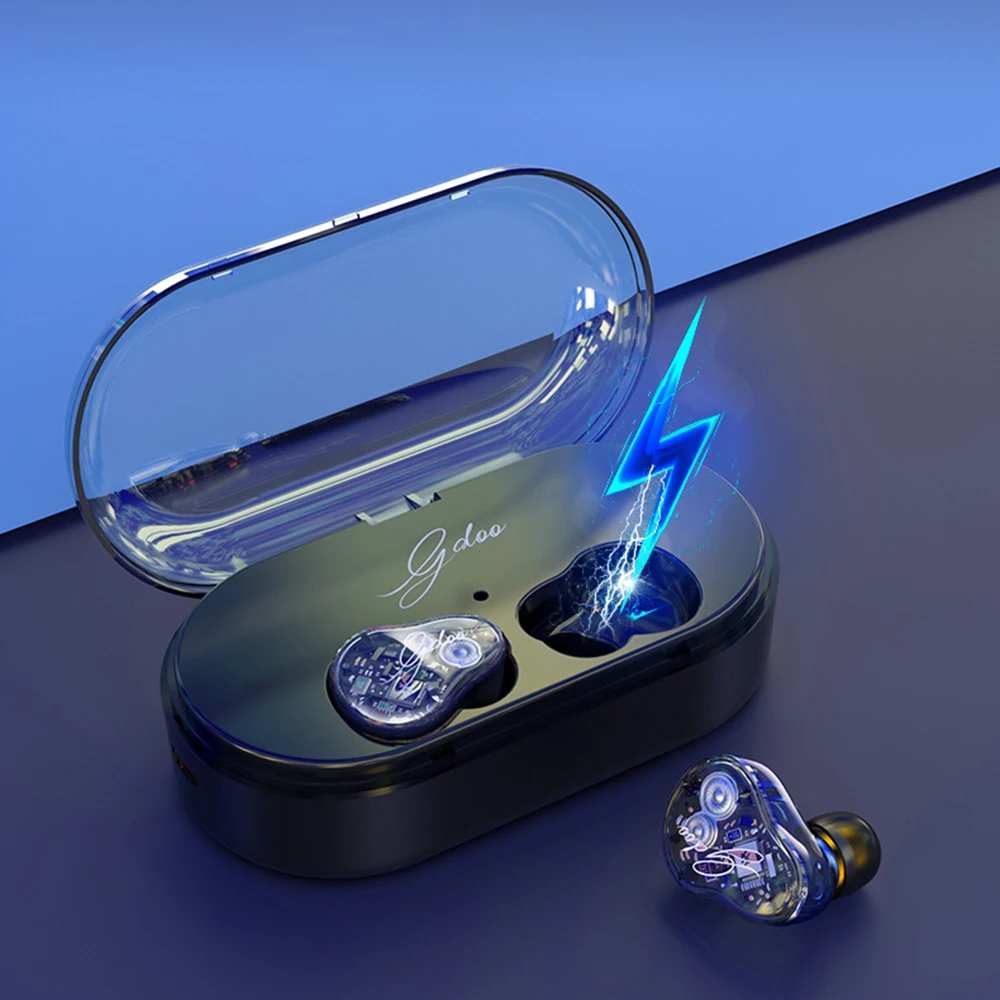 Z6 TWS Bluetooth 5.0 Earphone HiFi Bass Headset Graphene Smart Touch Dual Dynamic Driver IPX7 Waterproof In-ear