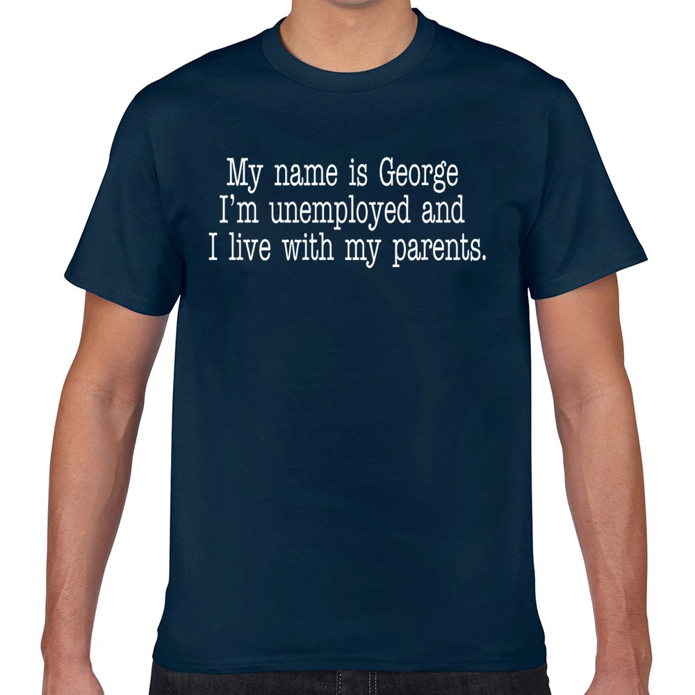 Tops T Shirt Men my name is george seinfeld Hip Hop Vintage Print Male Tshirt | Мужская одежда