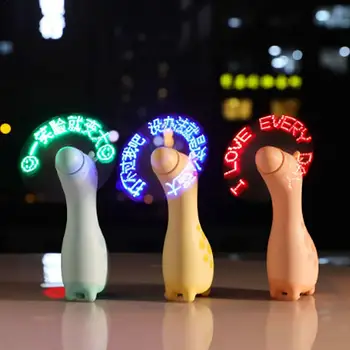 

LED Mini Colorful Light Fan Portable Handheld Cooling Fan Battery Power With Strap Student Ideal Gift LED Flashing Fan Drop Ship