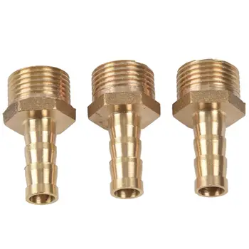 

5Pcs 3/8 inch PT Thread 8mm Air Water Fuel Hose Brass Barb Fitting Adapter