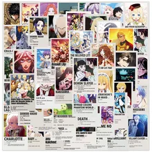 

10/30/50/100pcs Mix Anime Jujutsu Kaisen Attack on Titan Stickers Kids Toy DIY Phone Laptop Luggage Car Graffiti Sticker Decals