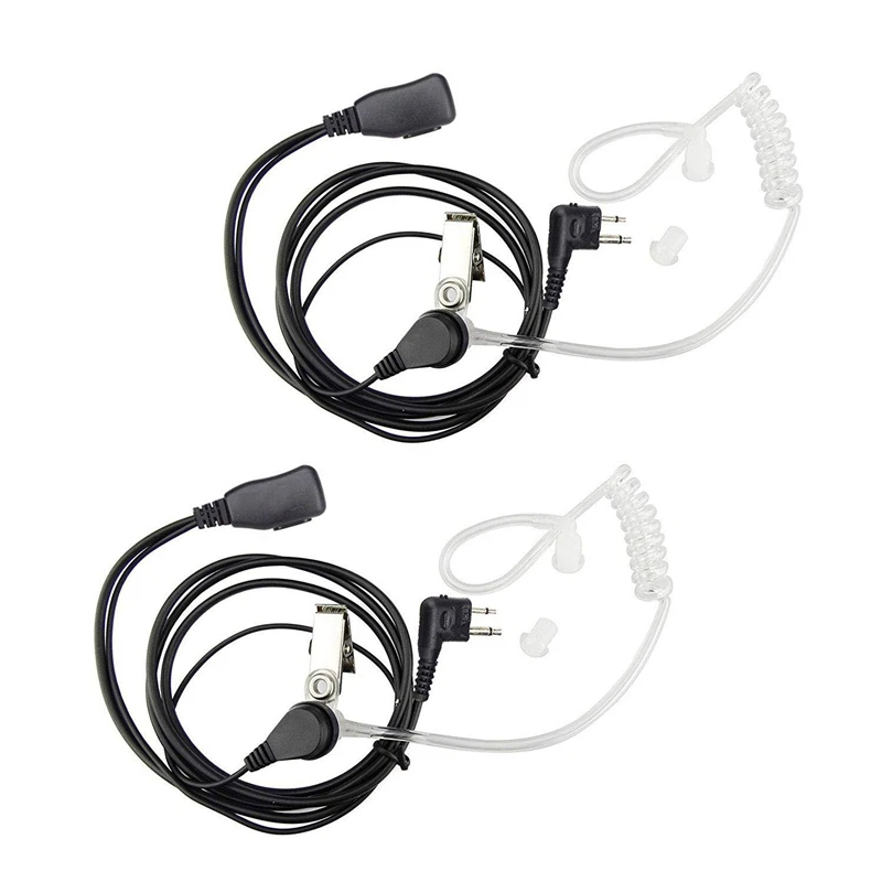 

2Pack Fbi Style 2Pin Covert Acoustic Tube Earpiece Ptt Headset For Motorola 2 Ways Radio GP88S GP300 GP68 GP2000 GP88 GP3188 CP0