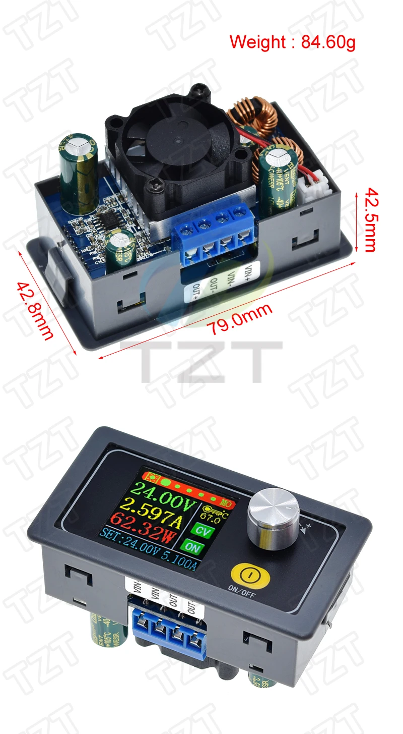 1/2/5 Stück XYS3580 DC-DC Buck-Boost-Wandler CC CV 0,6-36V 5A Leistungsmodul Einstellbares Geregeltes Labor-Netzteil – Detail 10