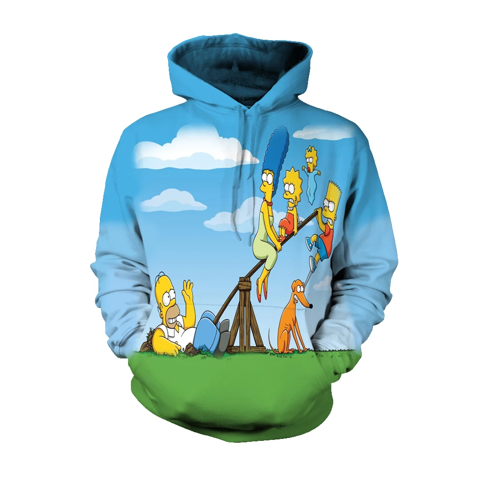 simpsons hoodies 4 Г. Mr. Q на заказ осень зима Симпсоны рисунок толстовки модный бренд черный Рисунок Симпсоны Толстовка мужская Толстовка - Цвет: simpsons hoodies 4