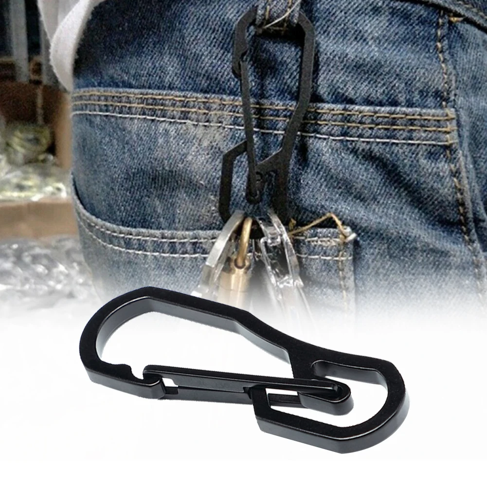 Tool Holder Climbing Carabiner Stainless Steel Ring Camping Clip Durable Keychain Outdoor Buckle Multifuctional Hiking