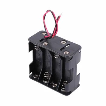 

1Pc Hot Battery Holder Case 12 Volt 12V Battery Clip Slot Storage Holder Box Case 8 AA Batteries Stack 6 Leads Wire Dropshipping