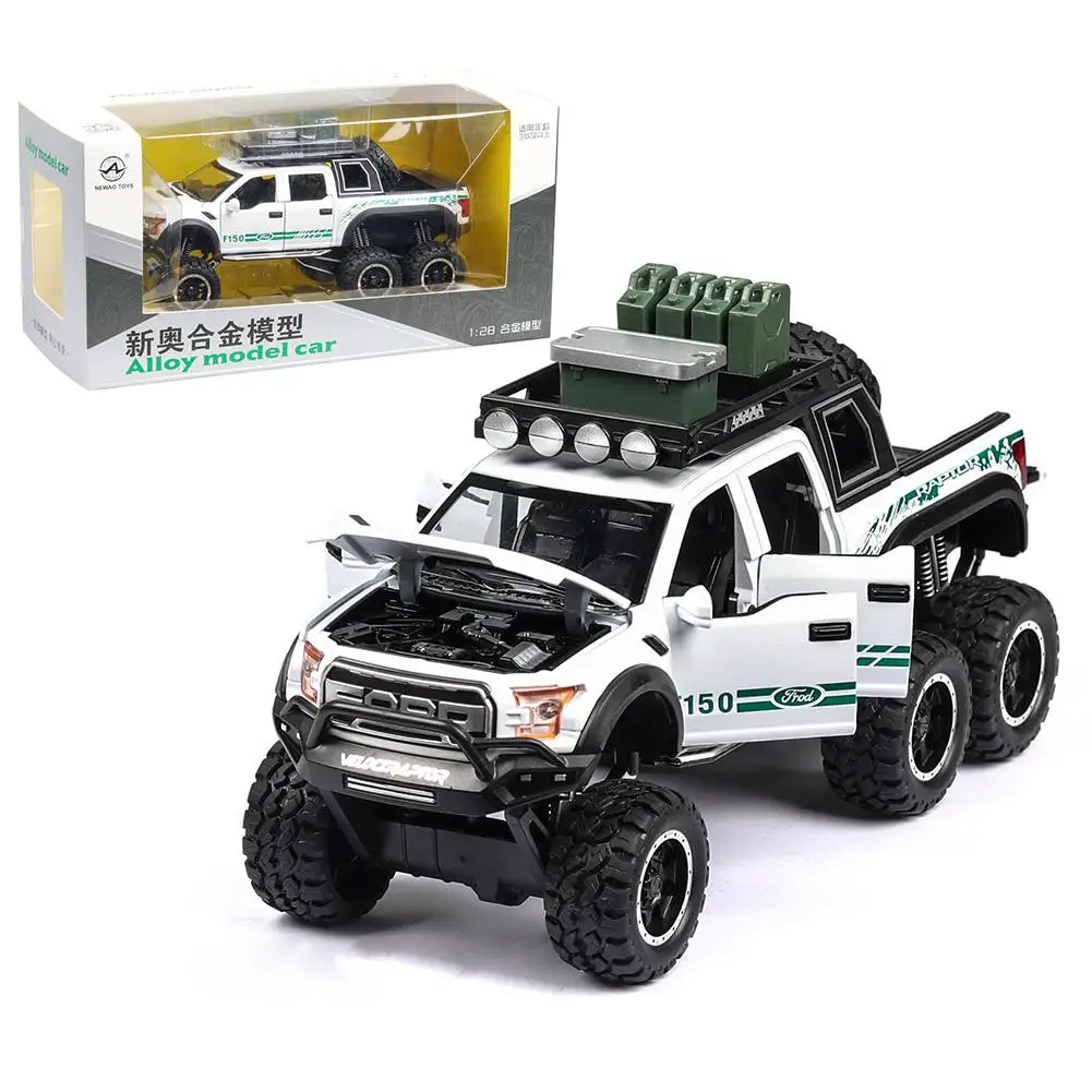 Yiwa 1:32 имитация Raptor F150 Acousto-Optic упругий сплав модель автомобиля детская игрушка для украшения - Цвет: white