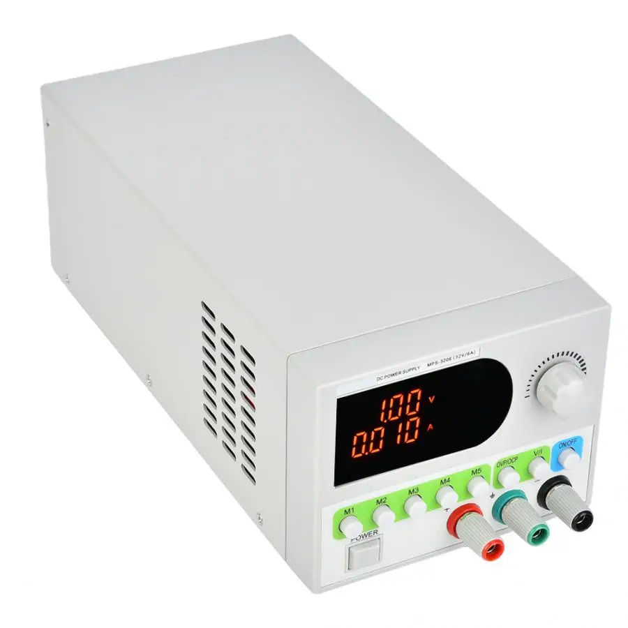 MPS-3206 Регулируемый источник питания постоянного тока стабилизатор с 4 цифровой светодиодный дисплей регулятор постоянного тока 220V штепсельная вилка европейского стандарта