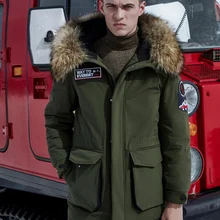 BOSIDENG мужской пуховик средней длины с воротником из натурального меха, новинка, очень холодный утолщенный модный пуховик B90142027