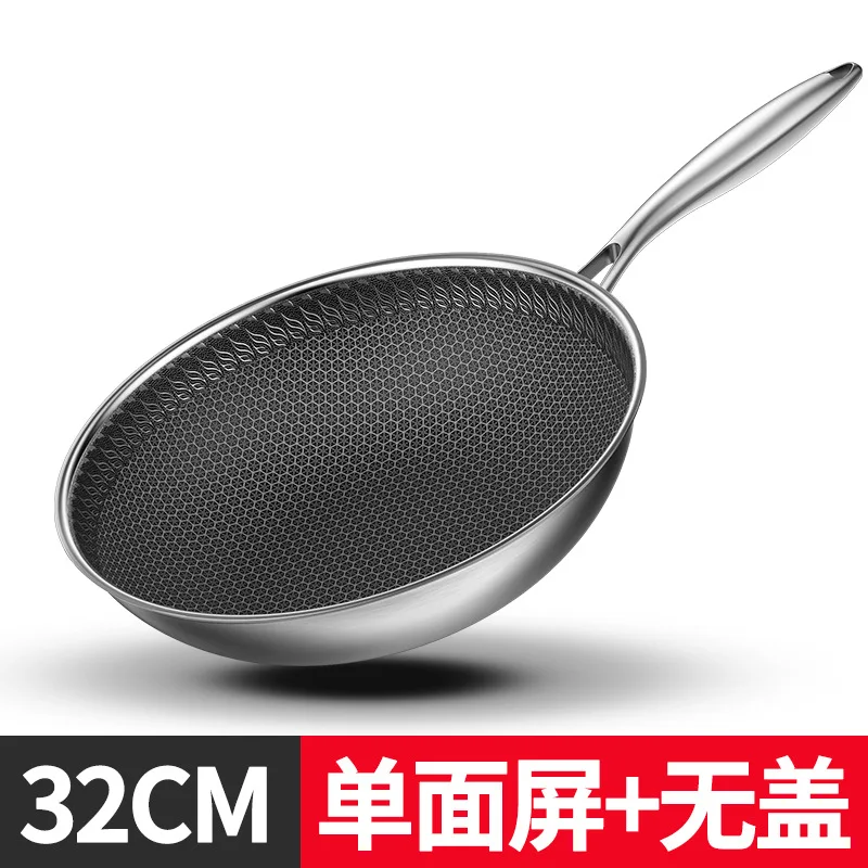 Honeycomb Coating Non stick Skillet Stainless Steel Wok - Temu