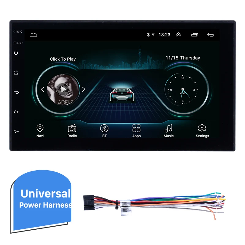 for Universal cable Harfey " универсальное Авторадио 2 din радио coche Android 8,1 gps автомобильное радио для Nissan VW Toyota Kia rio hyundai Suzuki Honda - Цвет: for Universal cable
