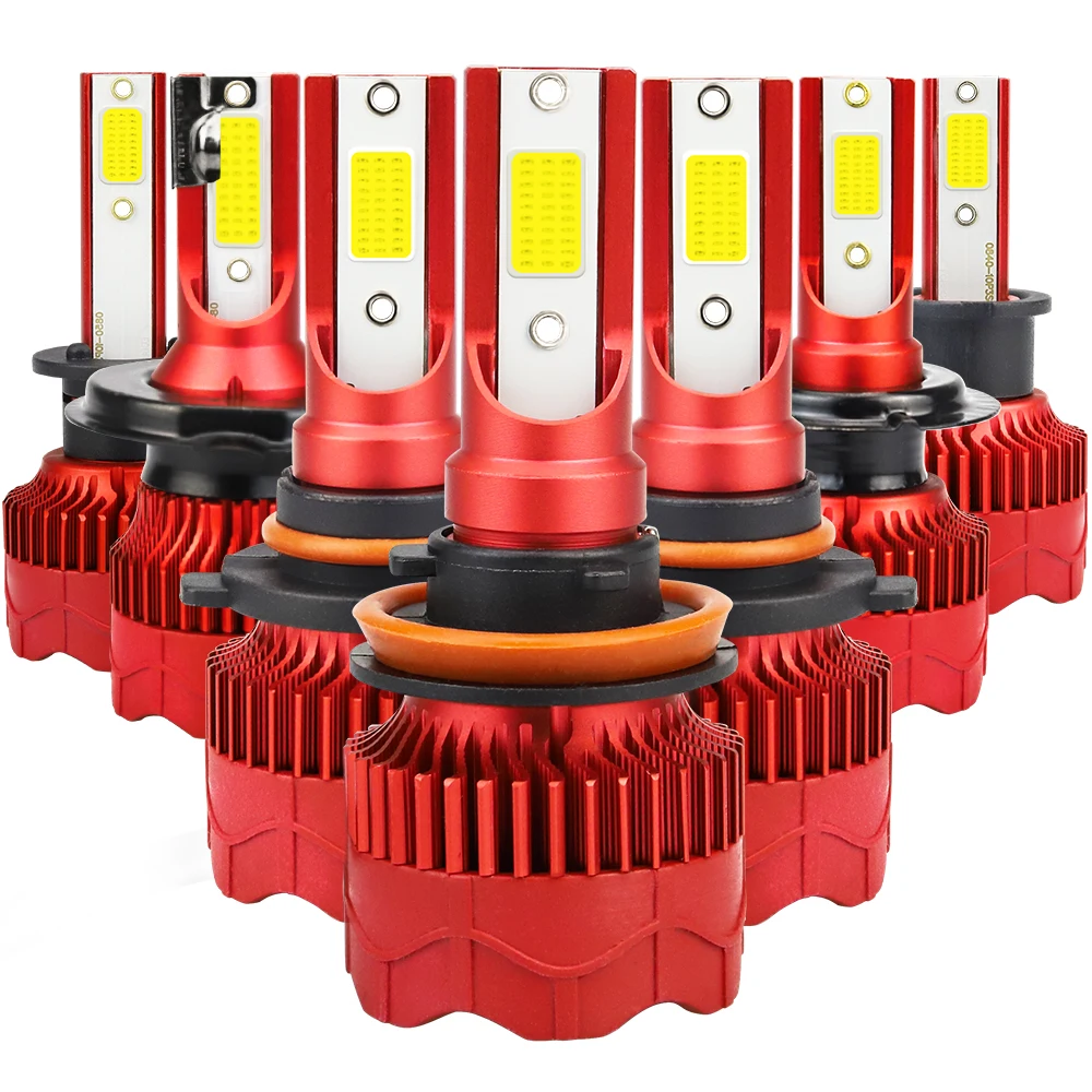 1 пара фар лампы 4800LM 6000K Энергосберегающие COB H4/H7/9005/9006 50 Вт светодиодный ударопрочный водонепроницаемый Автомобильные фары лампы