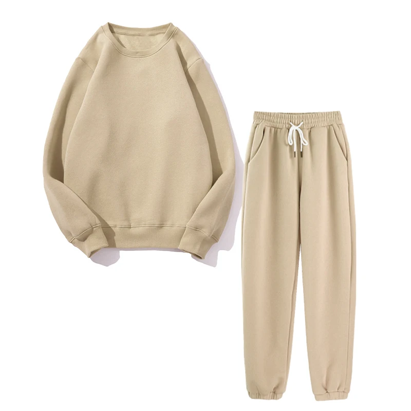 Autumn Simple Loose Fleece Set Women Solid Pullover Tops And Harem Pants 2-pieces Sets Female 2020 Winter Casual Lady Tracksuits Autumn Simple Loose Fleece Set Women Solid Pullover Tops And Harem Pants 2-pieces Sets Female 2020 Winter Casual Lady Tracksuits